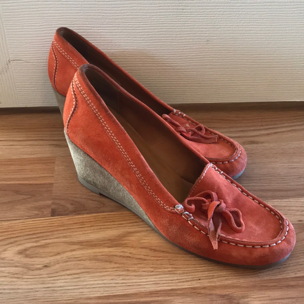 Gorgeous Orange A.P.C. Wedge Heels Size 8.5